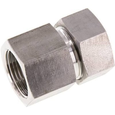 G 1'' x 28L RVS Rechte Snijring Koppeling 160 Bar DIN 2353 - FL2S-FC-ST-100G-28-L