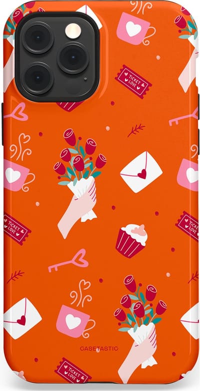 Casetastic Hoesje Geschikt voor Apple iPhone 12/12 Pro Magsafe - Stijlvolle Beschermende Duo-layer Case - Valentijnsdag Feest