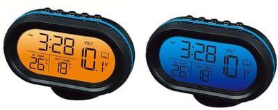 Dailygoody - Digitale Thermometer - Voltmeter - Alarmfunctie - LCD Display - Buiten Sensor - Temperatuurweergave Celsius Fahrenheit - Geschikt voor Au