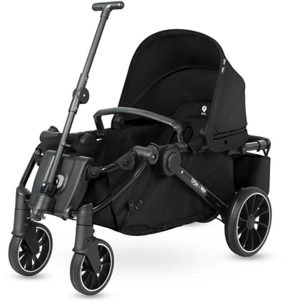 Qplay Go Cargo - Opvouwbare Kinderwagen & Bolderkar - 2-in-1 - Zwart