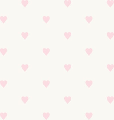 Origin Wallcoverings behang hartjes glanzend wit en roze - 347705 - 0,53 x 10,05 m