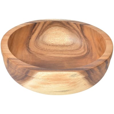 Huishoudelijke Keuken Houten Maaltijdkom Soep Fruit Salade Voedselcontainer Eetgerei Gereedschap 32.5x10.5cm beige