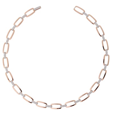 Orphelia ZK-7209 - Necklace Bicolor Zirconium - 925 zilver - zirkonia - 43 cm