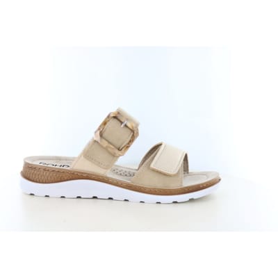 Rohde Beige Leren Dames Slippers - Beige - 38