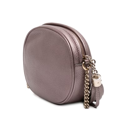 Tweedekans Mini Metallic Geweven Kalfsleren Soho Ketting Crossbody