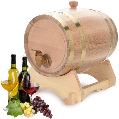 5L Vintage Houten Eiken Hout Wijnvat voor Bier Whiskey Rum Port