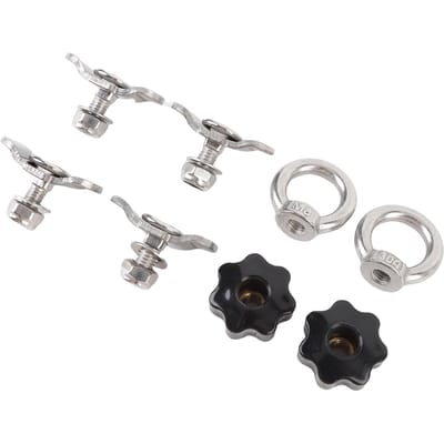 Kit d'écrou à goujon fileté à double ergot pour rail L Acier inoxydable Raccord à goujon fileté pour rail L pour benne de camionnette, camping-car, VTT M8*25mm