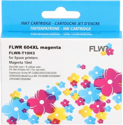 FLWR inktcartridges voor Epson 604XL Magenta - Premium Huismerk Epson 604 inkt (Magenta - hoge capaciteit) o.a. geschikt voor Epson Expression Home XP-4205 XP-4200 XP-3205 XP-3200 XP-2205 XP-2200 en WorkForce WF-2950DWF WF-2930