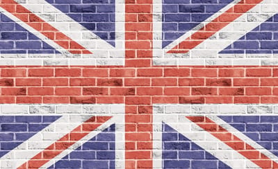 Brick Wall Union Jack Photo Wallcovering