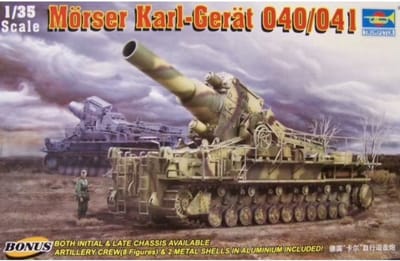 Trumpeter Modelbouwpakket Militaire voertuigen - 00215 Mörser Karl-Gerät 040/041 WWII - Duitse Zware Mortier Plastic - 1:35 - Modelbouw