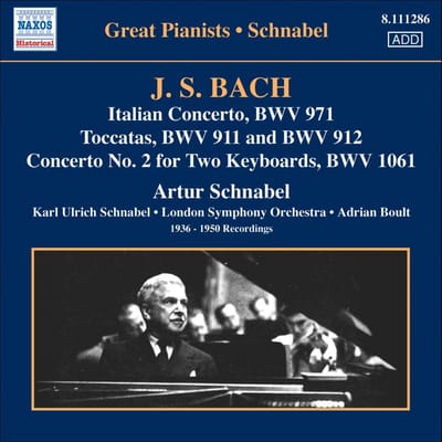 Artur Schnabel, Karl Ulrich Schnabel, London Symphony Orchestra, Adrian Boult - Schnabel Plays Bach (CD) (Remastered)