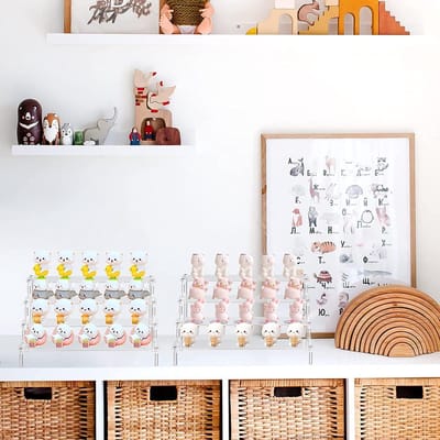 Acryl displaystandaard, 3-laags helder acryl displayverhogers, transparant acryl standaard stijgplank, sieraden display stijgplank vitrine, decoratieve trappen weergeven, voor figuren, cupcake, organisator