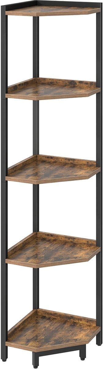 Turold Hoekkast - Hoekplank - Hoekrek - Hoekkastje - Staand, Hoekkastje, Hoekboekenplank, Metaal, Woonkamer, Slaapkamer, Kantoor