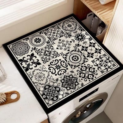 Wasmachine beschermpad, absorberende zonbeschermhoes, koelkastdekkleed, stofdichte paddiatomeeënaarde nachtkastpad 50x50cm 19.7x19.7in