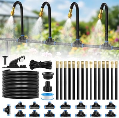 Efficiënt 15 meter tuin irrigatiesysteem voor optimale bewatering van planten en gazon