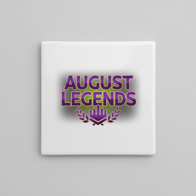 Augustus Legends Keramische Tegel – Stoere Verjaardag Statement Quote Wanddecoratie – 15 × 15 cm