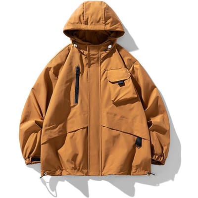 Japanse Werkkleding Jas Lente en Herfst Nieuwe Casual Hooded Jas voor Koppels Heren Trendy Merk Lege Versie Jas voor Dames 3XL brown