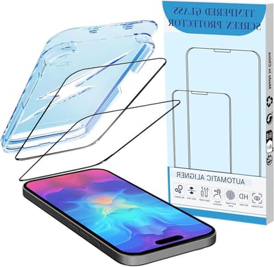 Set van 2 Geharde Glas Screen Protectors voor iPhone 17 Air, Volledig Scherm, 9H Hardheid, Anti-Vingerafdruk, Eenvoudige Installatie