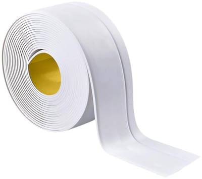 Zelfklevende Plinten in Wit - 50 x 20 mm, 10 m, Flexibel PVC, Ideaal voor Badkamers, Keukens en Badkuipen