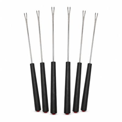 Purepeak Fonduevorken Set 6 Stuks - Fonduevorkjes - Kaasfondue - BBQ accessoires - Marshmallow Spiezen