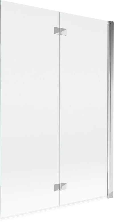 Mexen Mist badwand 2-delig rechts 120 x 150 , transparant, chroom - 8A9-120-002-01-00-P