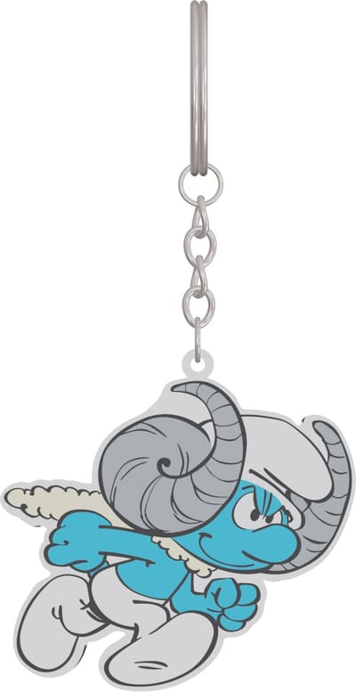 Sleutelhanger - Metaal van de smurfen - Eenzijdig bedrukt - Ram - 6 cm