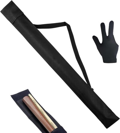 Billiard Tas met Zwarte Handschoen, Draagbare Pool Cue Tas voor Snooker en Biljart Sticks, Ideaal voor Opslag en Transport