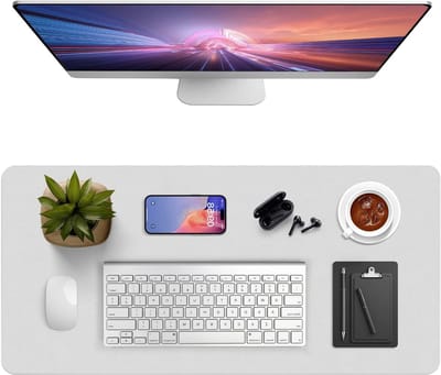 Multifunctionele Bureau Onderlegger 90 x 43 cm, Waterdicht PVC Leer, Gemakkelijk Schoon te Maken, Antislip Desk Mat voor Thuis en Kantoor, Ideaal voor Laptop en Computergebruik