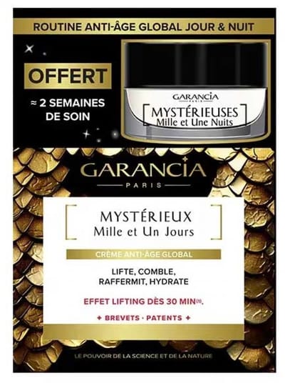 Garancia Mystérieux Mille et Un Jours Anti-Aging Dagcrème 30 ml + Mystérieuses Mille et Une Nuits Anti-Aging Nachtcrème 10 ml Gratis