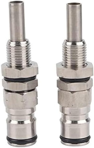 Keg Ball Lock - Bier Connector - Thuis Brouwen - Roestvrij Staal - 2 stuks - Zilver