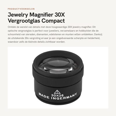 Dailygoods - 30X vergrootglas voor hobby - vergrootglas met verlichting - vergrootglas met LED - vergrootglas voor lezen - professionele optische tool.