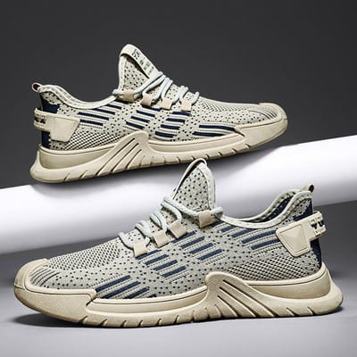 Lente Nieuwe Mesh Schoenen Ademend Trendy Mode Hardloopschoenen Dikke Zool Heren Casual Sneaker 44