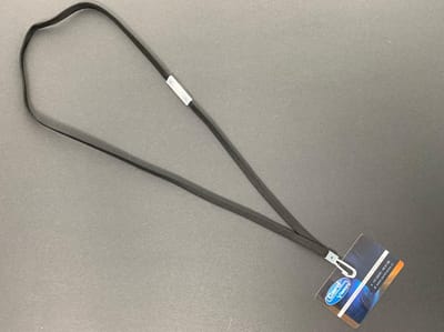 Keycord Met Plastic J clip Zwart