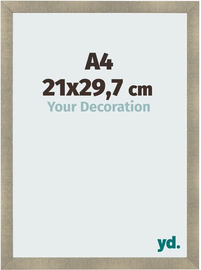 Your Decoration - Fotolijst A4 21x 29,7 cm - MDF - Goud Antiek - Pisa