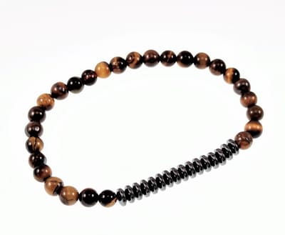 Natuursteen Kralen Armband Unisex - Emmatiet - Tijgeroog - Bruin Armband Dames - Heren
