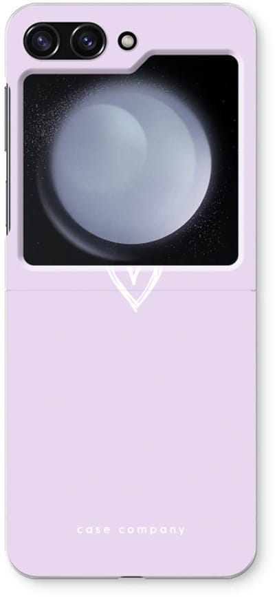 Case Company® - Hoesje geschikt voor Samsung Galaxy Z Flip5 hoesje - Klein hartje paars - Soft Cover Telefoonhoesje - Bescherming aan alle Kanten en Schermrand