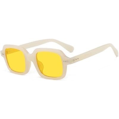 Lunettes de Soleil Carrées Punk Vintage Femmes Surdimensionnées Rétro Lunettes de Soleil Noires Rivets Lunettes de Designer Hommes Masque only 1pcs sunglasses