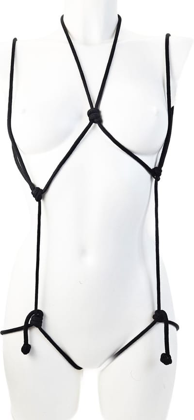BamBella ® - Sexy Erotische bondage Lingerie onesize vrouw BDSM sm body zwart dames pak