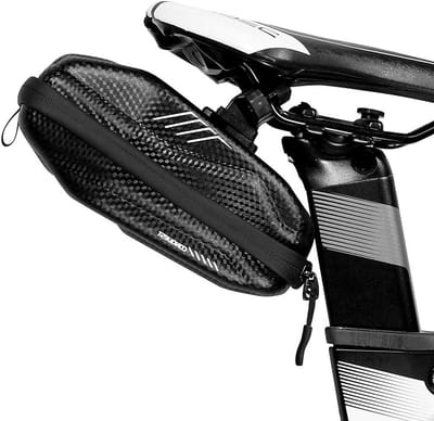 Fiets Zadeltas 0.8L - Waterdichte Onderzit Tas voor Mountainbike en Racefiets met Bevestigingsriemen en Ruimte voor Accessoires