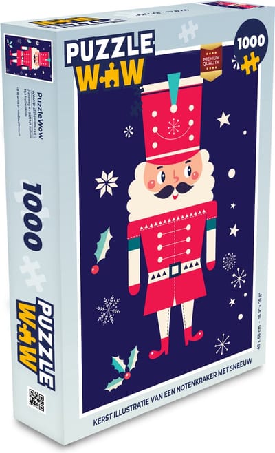 Puzzel Kerstman - Kerst - Hulst - Sneeuw - Legpuzzel - Puzzel 1000 stukjes volwassenen - Kerst - Cadeau - Kerstcadeau voor mannen, vrouwen en kinderen