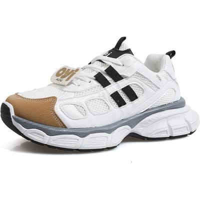 Chaussures Papa Automne Enfant Nouvelles Ins Tendance Plateforme Polyvalentes Étudiant Chaussures de Sport et de Loisirs 40 blanc