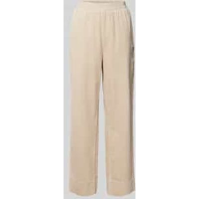 Straight leg stoffen broek met structuurmotief, model 'Berinna'