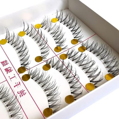 Natuurlijke Nepwimpers - Wimperverlenging Dagelijks - Natuurlijke Make-up - Handgemaakt Comfortabel Licht - 10 Paar - Zwart