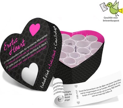 Tease & Please Erotic Heart mini - Zwart - Erotisch Bordspel