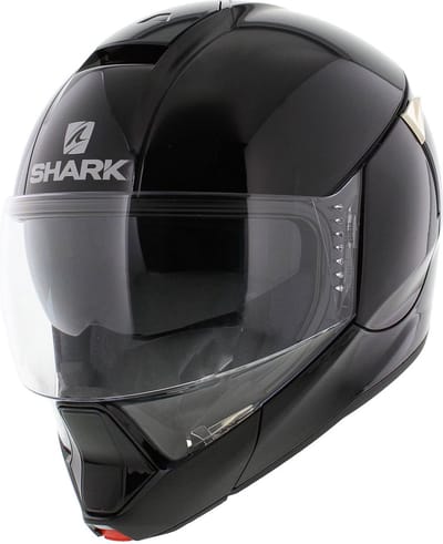 SHARK EVOJET BLANK Motorhelm Systeemhelm Zwart - Maat XS