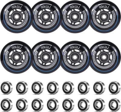 Inline Skate Wielen 72 mm - 8 Stuks 88A HRPU met ABEC 9 Lagers voor Outdoor en Indoor Roller Skates