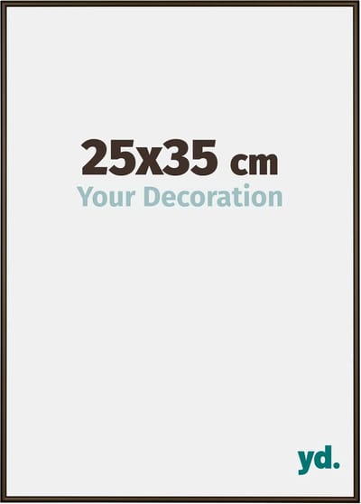 Your Decoration - Fotolijst 25x35 cm - Aluminium - Walnoot Structuur - New York