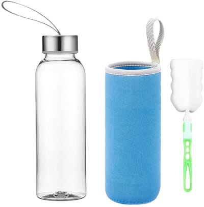 MTTProducts - Glazen Waterfles - BPA-vrij - Ideaal voor Sport en Reizen - Blauw - Duurzaam en Gezond - 750 ml - Geschikt voor Actieve Levensstijl