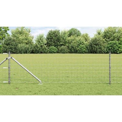 vidaXL - Euro-hek - met - grondpennen - 10 - x - 0,4 - m - Gegalvaniseerd - staal - Mesh