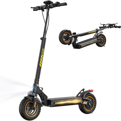 iScooter W9air opvouwbaar Elektrische scooter - 10‑inch antislip off‑road banden - 40km actieradius - 48V 10Ah accu - 500W motor - Maximaal laadvermogen 150 kg - Dubbele vering - zwart